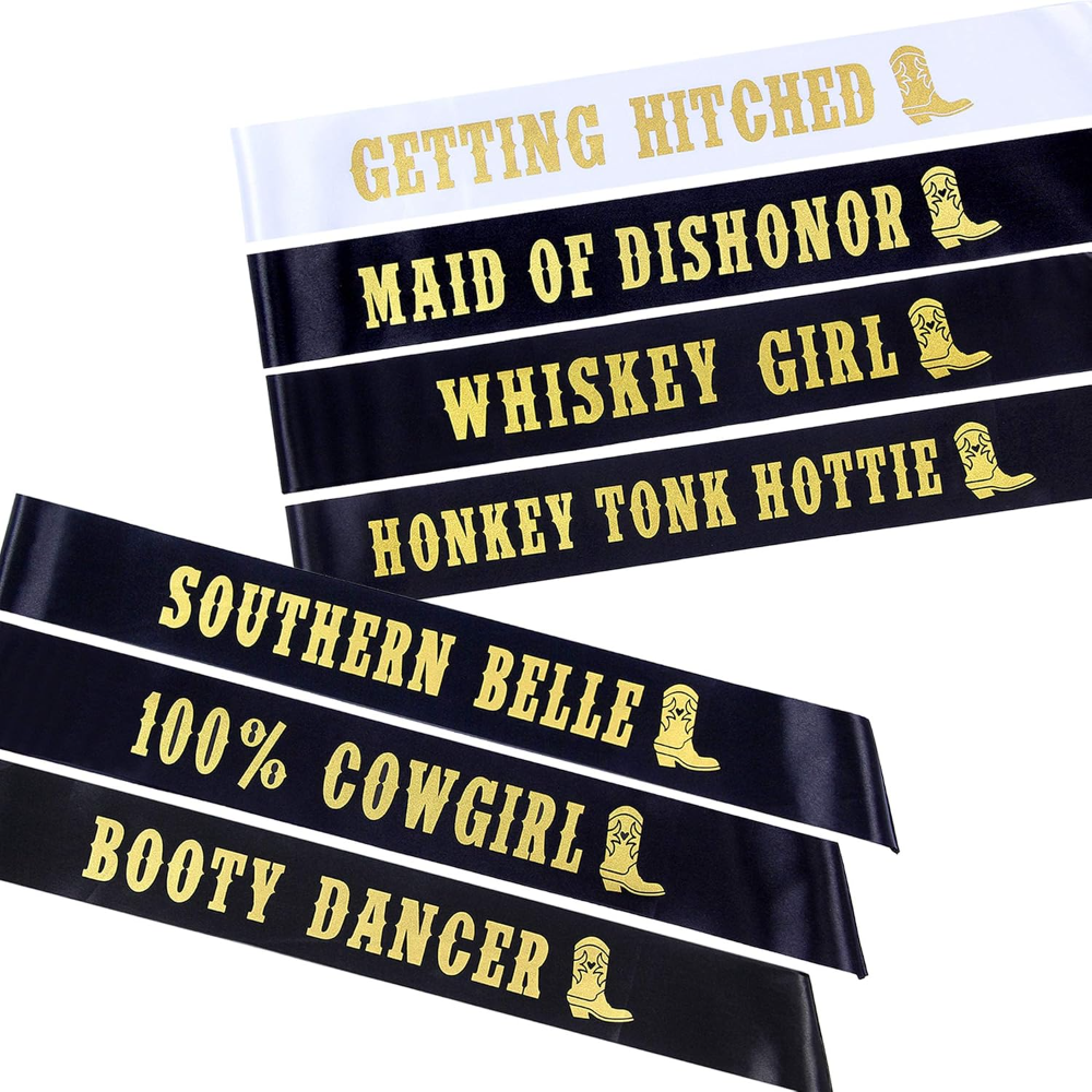 Bride Tribe Sash - 7 Pack Nashville Bachelorette Party Sashes