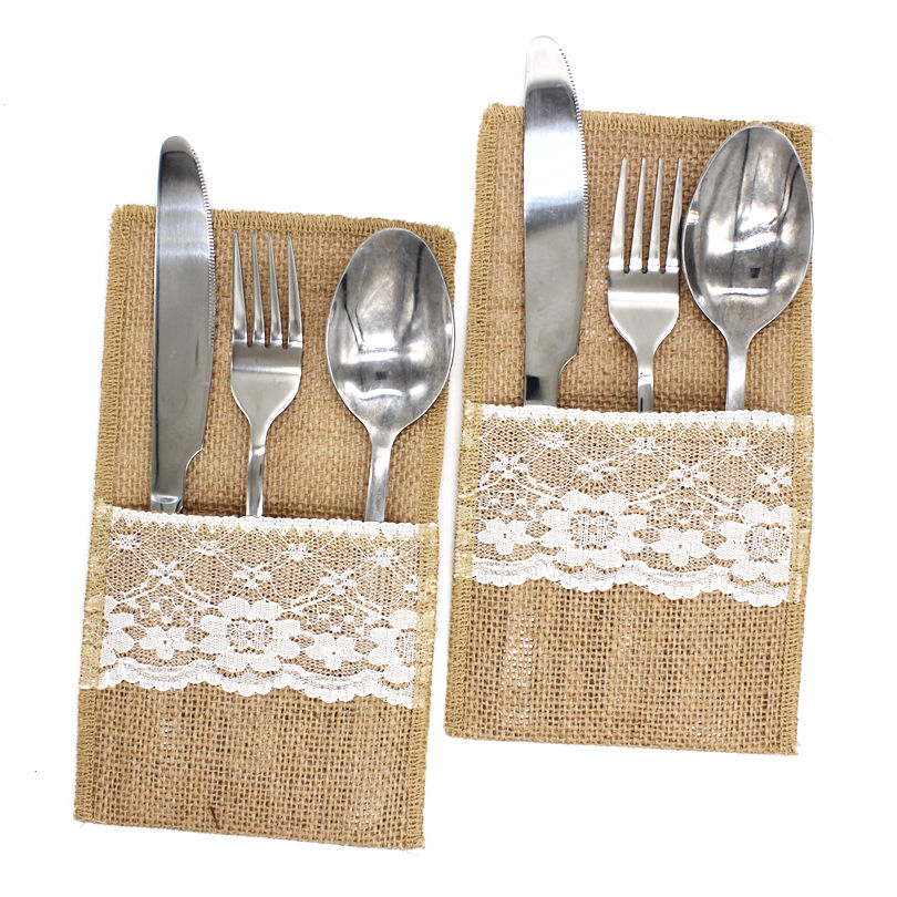 Wedding Supply Rentals - 10PCS Vintage Jute Hessian Burlap Linen
