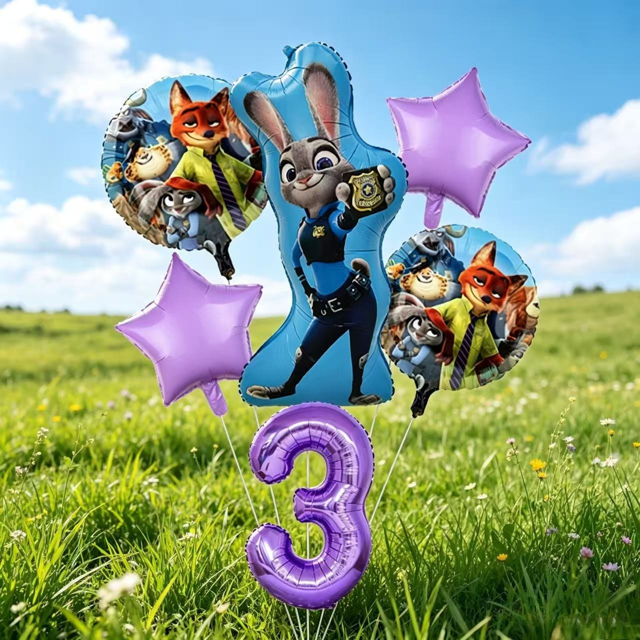 Wedding Day Supply Kit - Zootopia Animal Cartoon Balloon Arch Garland