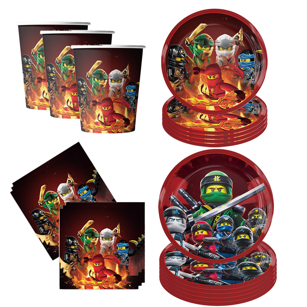 Good Supply Wedding Cake - Ninjago Party Decorations Plate Cup Tableware