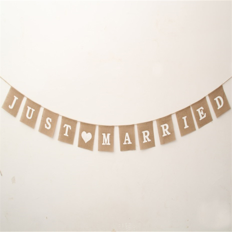 Wedding Supply Rentals - Bar Decoration Jute Burlap Bunting Rustic