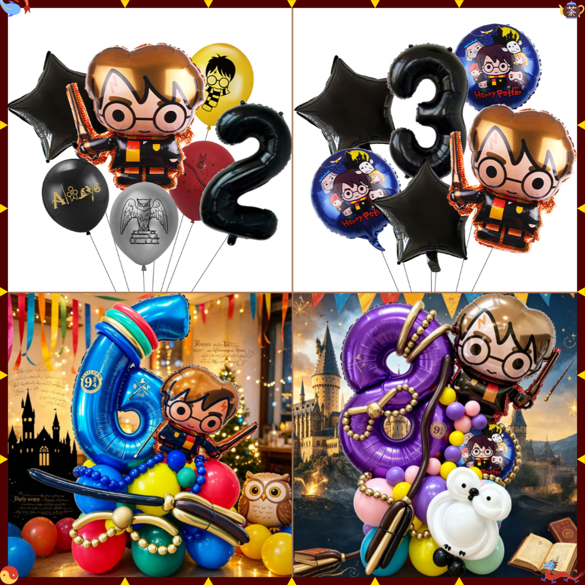 Wedding Day Supply Kit - Cartoon Magic Academy Balloon Wreath Arch