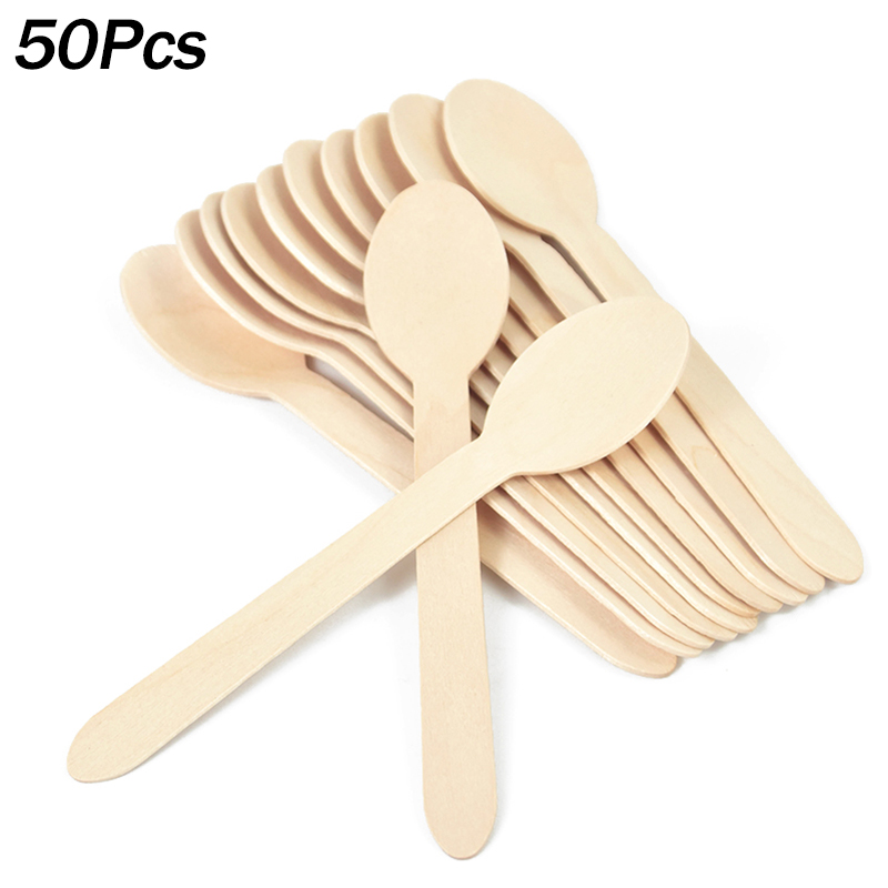 50Pcs Disposable Wooden Spoon  - Wedding Ceremony Supply recension och pris