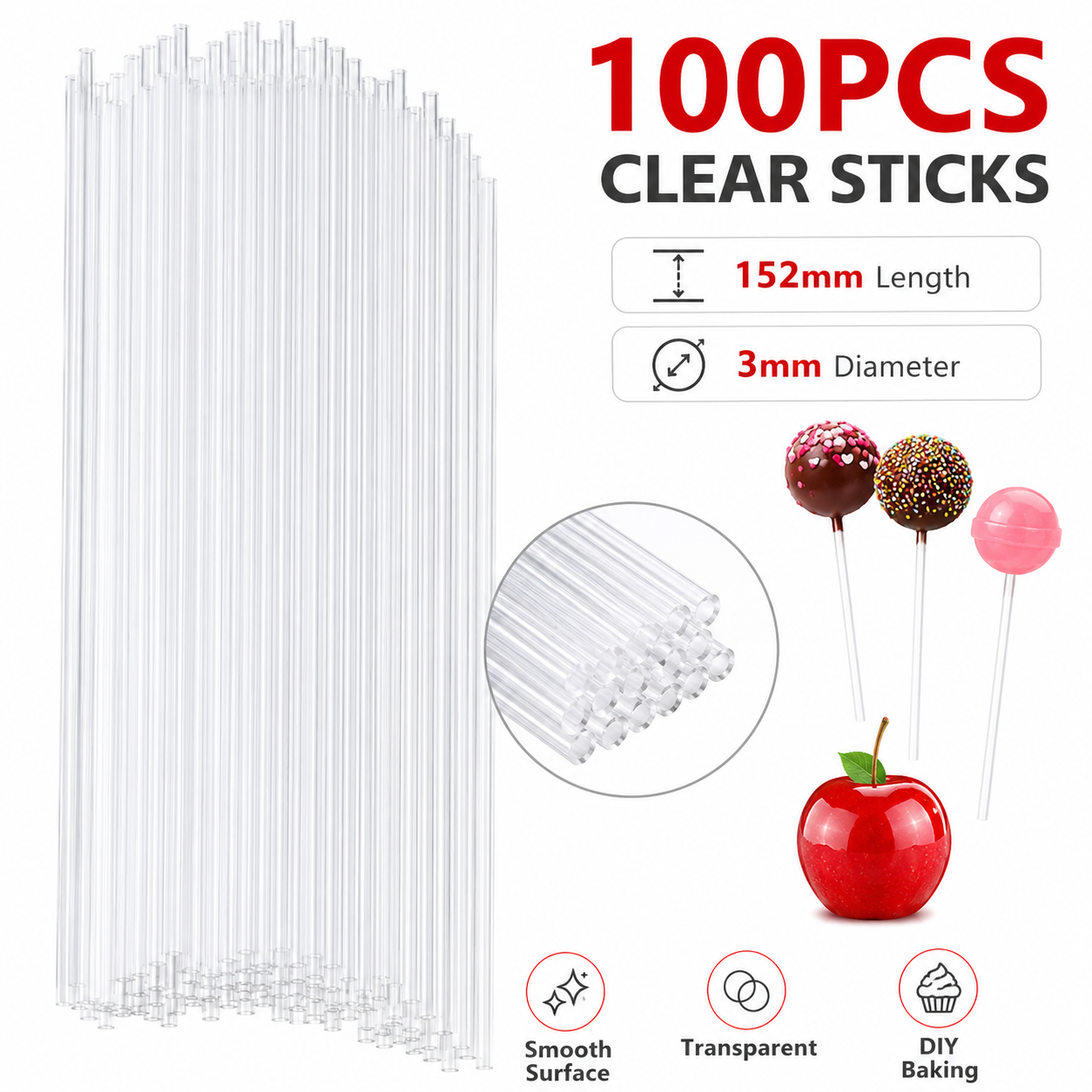 Acrylic Cake Stick Set Transpa - Wedding Day Supply Kit recension och pris