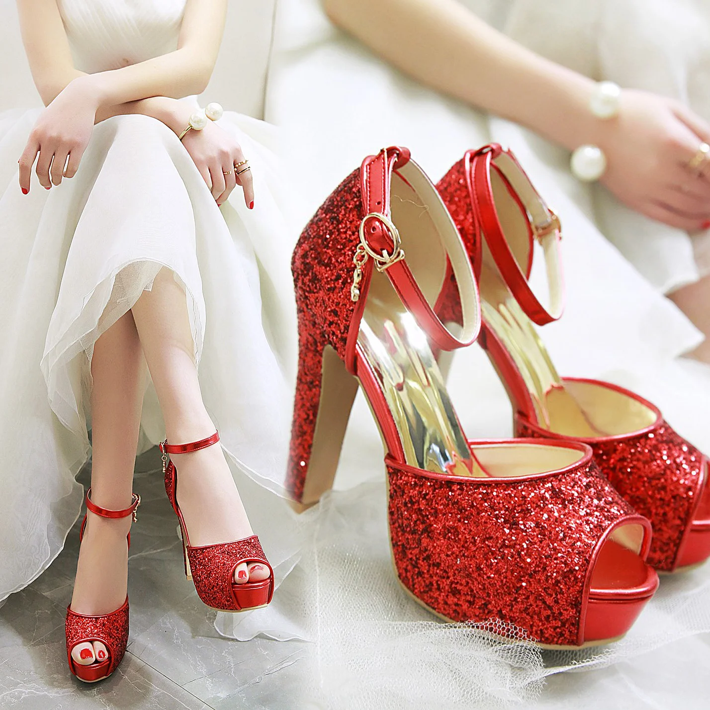 Silver Summer Women High Heel  - Wedding Shop recension och pris