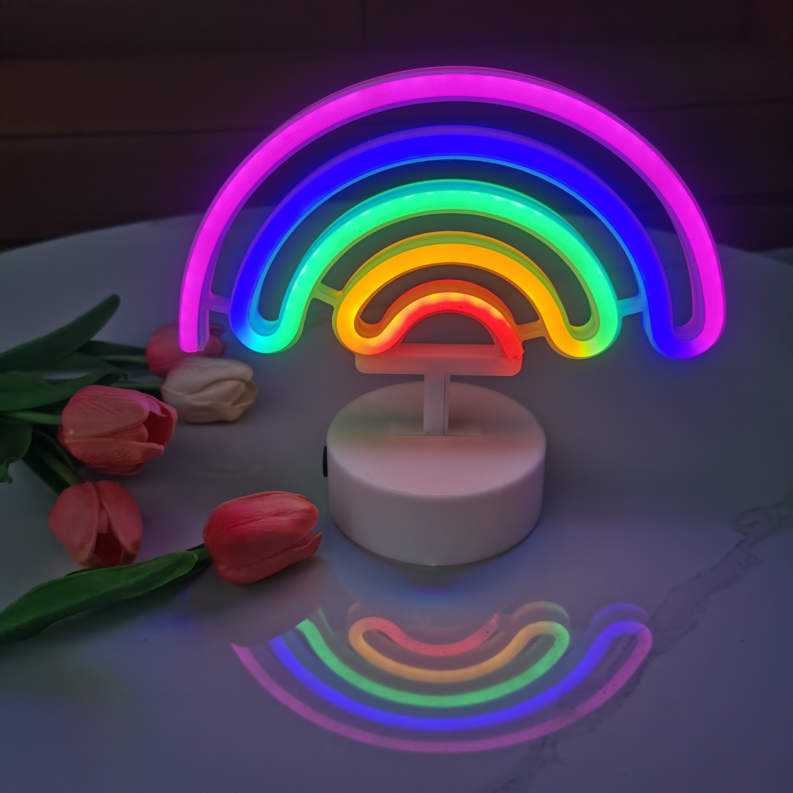 Cute Rainbow Neon Lights, USB  - Wedding Power Supply recension och pris