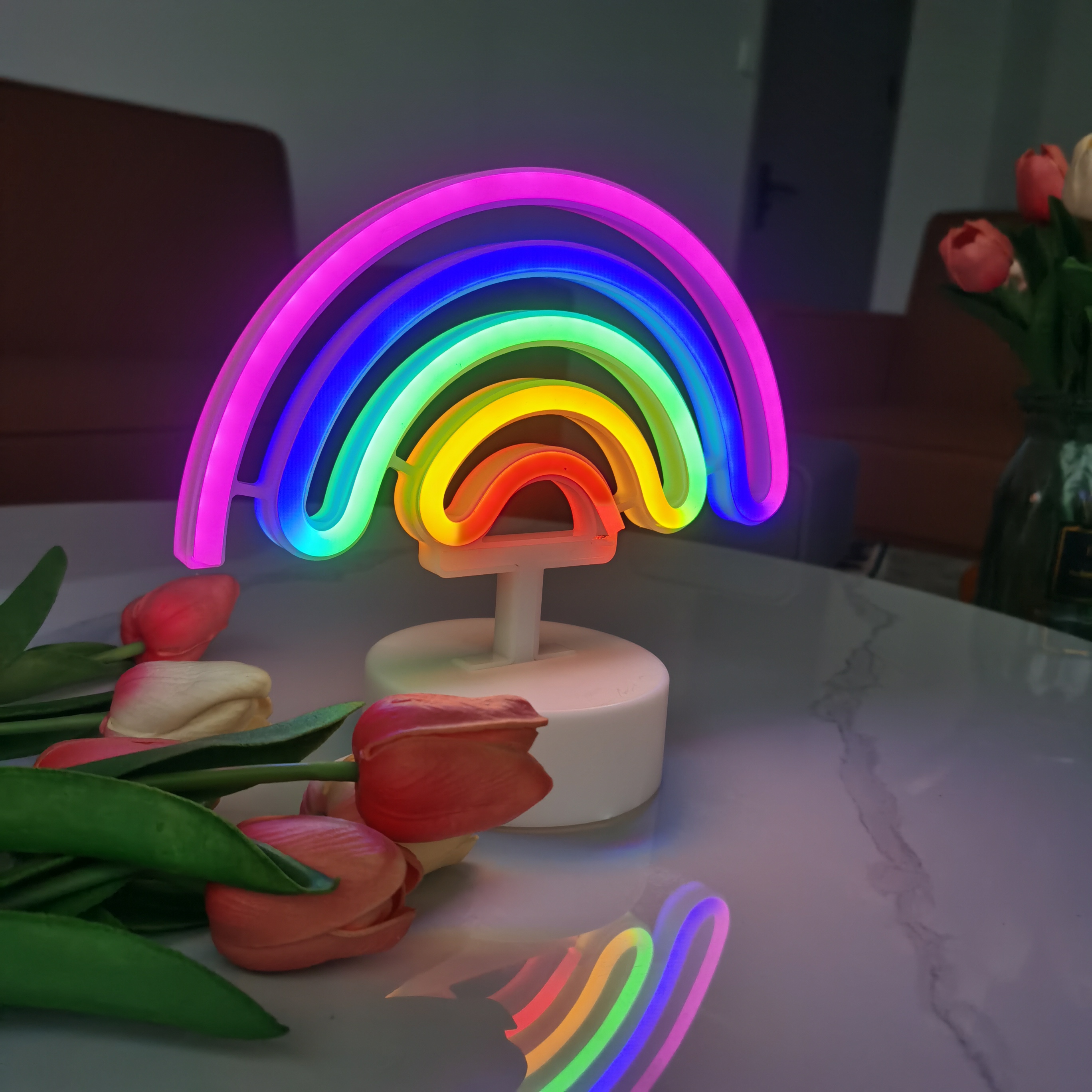 Cute Rainbow Neon Lights, USB  - Wedding Power Supply recension och pris