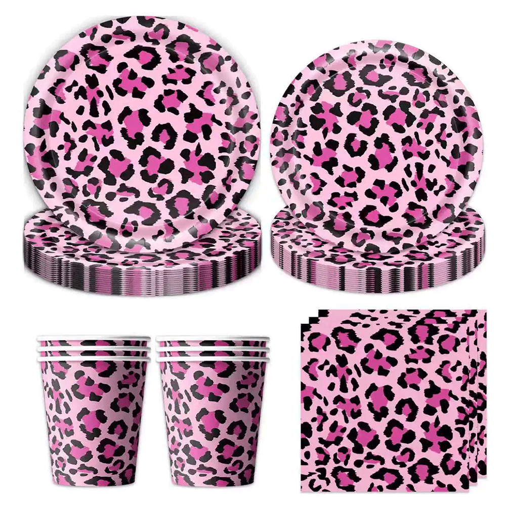 Pink Leopard Print Birthday Pa - Wedding Day Supply Kit recension och pris