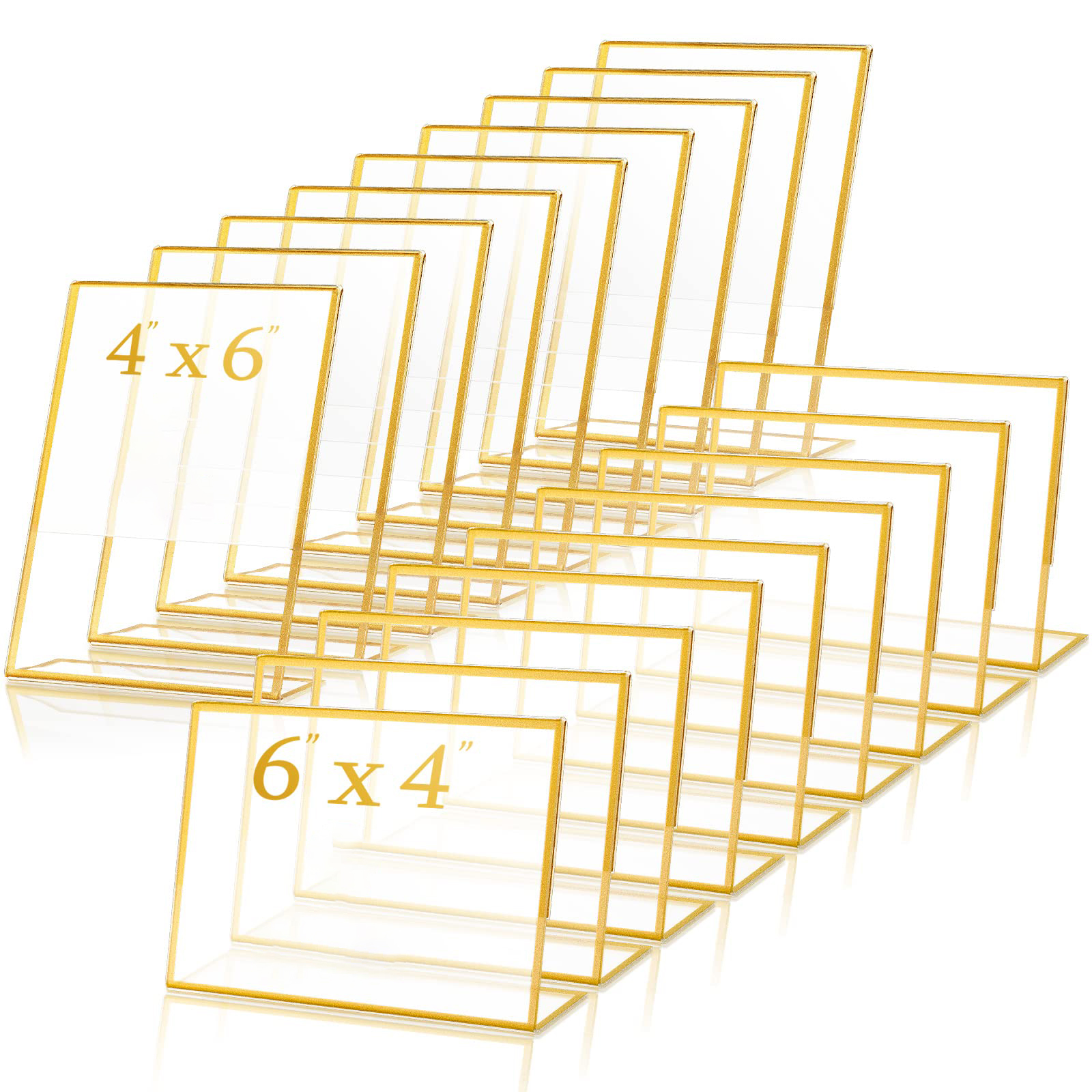 Gold Frame Acrylic Sign Holder - Table Number Gold recension och pris