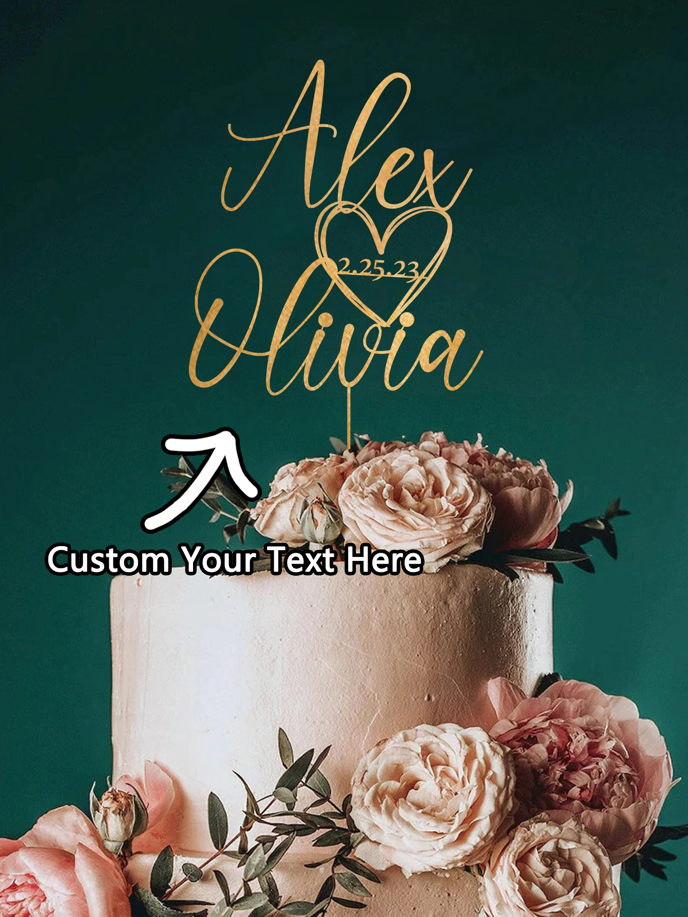 Custom Cake Topper - 1PC Perso - Wedding Shop recension och pris