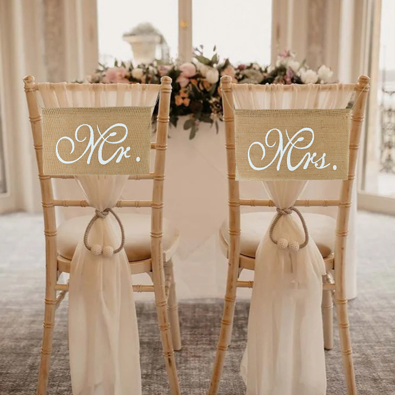 Wedding Mr Mrs Chair Banner Bu - Wedding Supply Rentals recension och pris