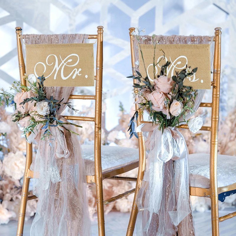 Wedding Mr Mrs Chair Banner Bu - Wedding Supply Rentals recension och pris