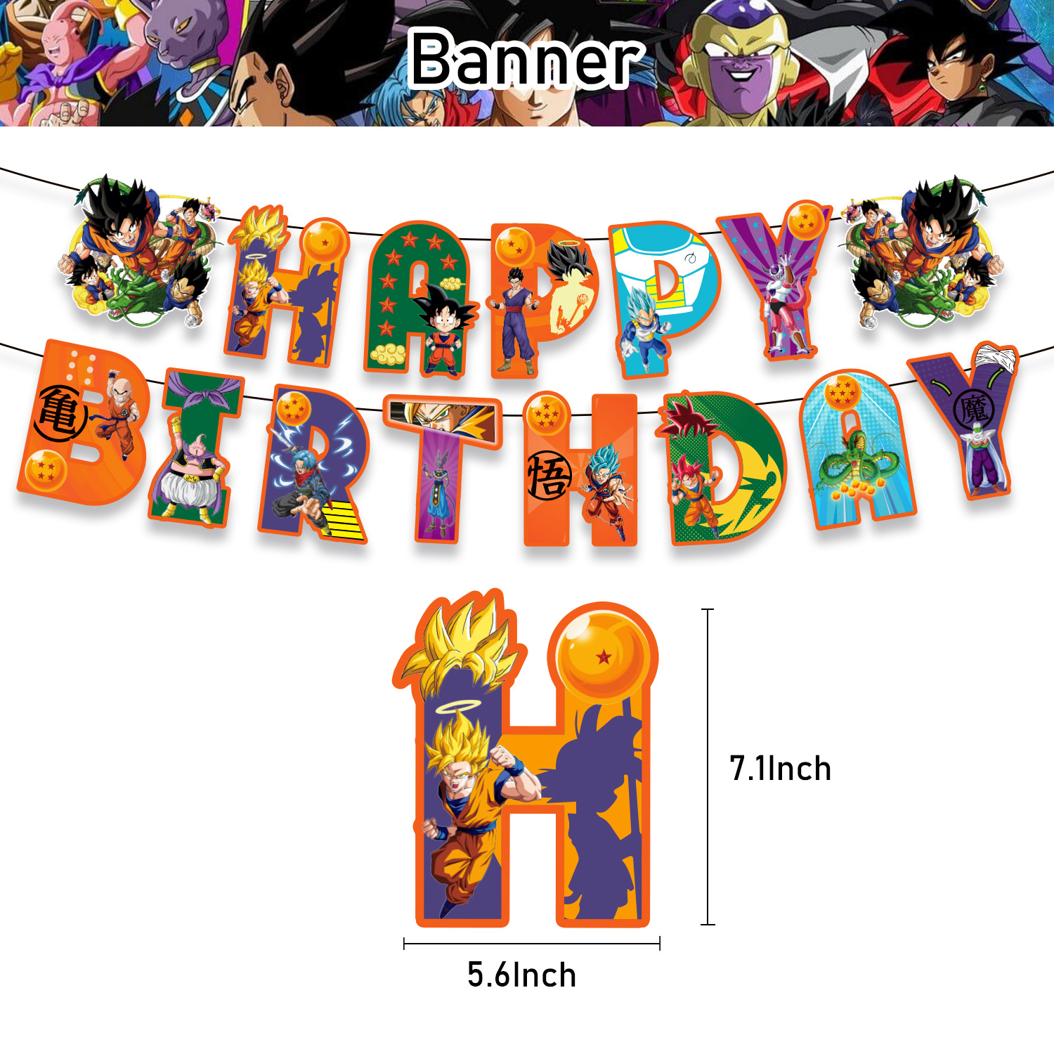 Dragon Ball Cake Topper Banner - Good Supply Wedding Cake recension och pris