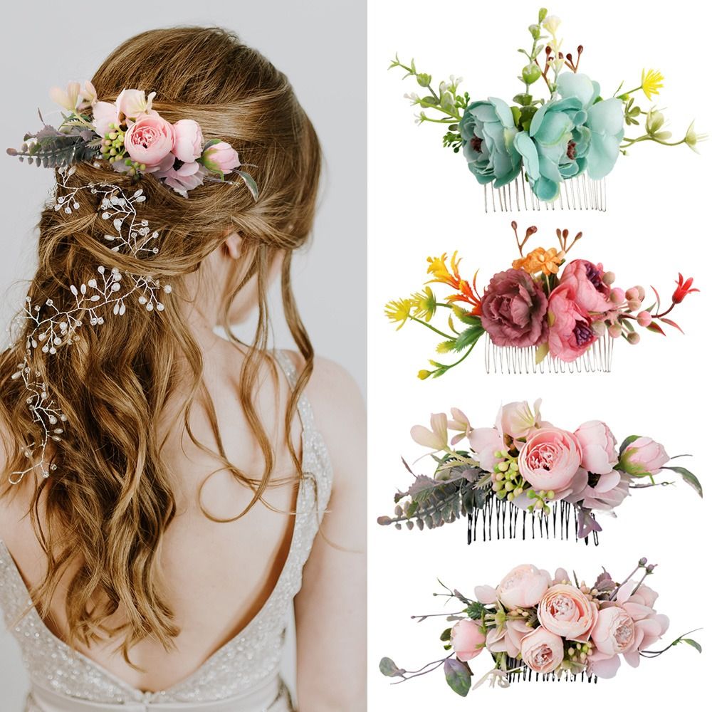 Flower Hair Comb Elegant Brida - Wedding Ceremony Supply recension och pris