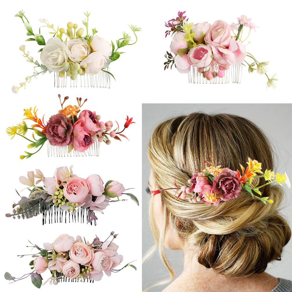 Flower Hair Comb Elegant Brida - Wedding Ceremony Supply recension och pris