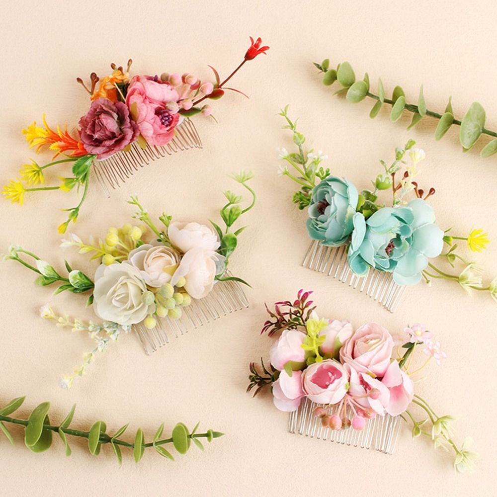 Flower Hair Comb Elegant Brida - Wedding Ceremony Supply recension och pris