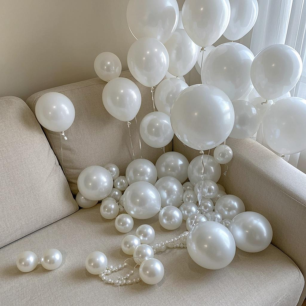 5/10/12inch Pearl White Balloo - Wedding Supply Wholesale recension och pris