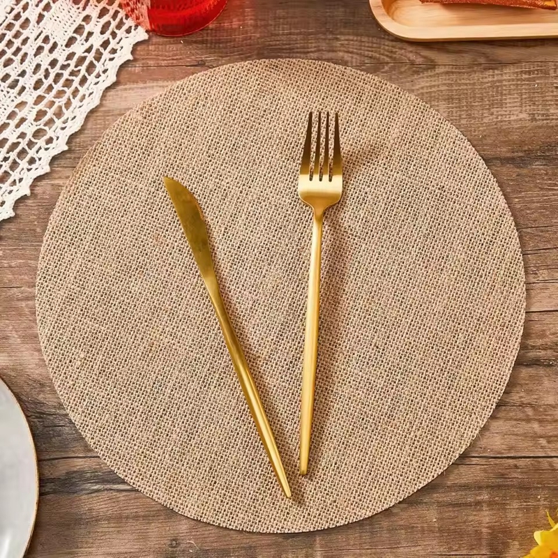 10/20Pcs Round Burlap Placemat - Wedding Supply Rentals recension och pris