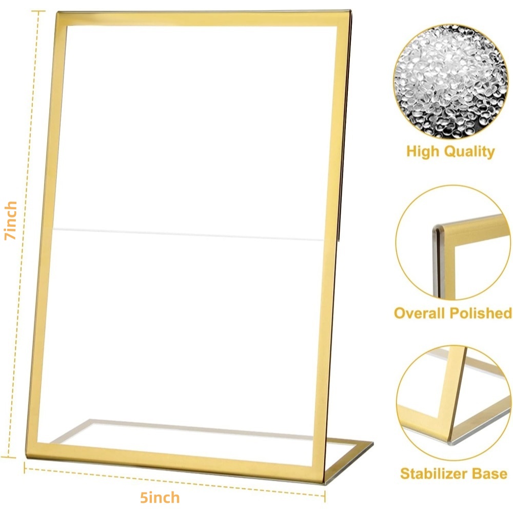 6-Pack 5x7 Gold Picture Frames - Table Number Gold recension och pris