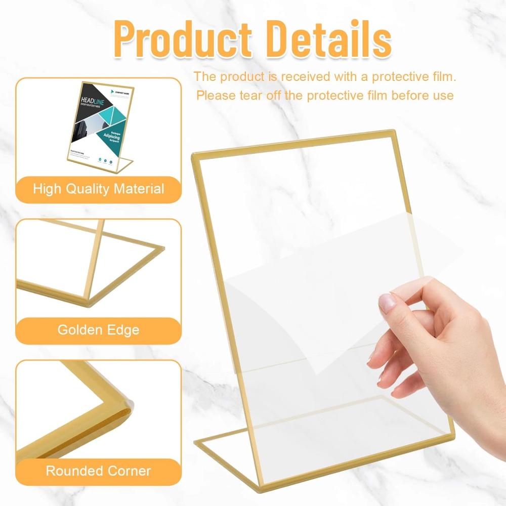 6-Pack 5x7 Gold Picture Frames - Table Number Gold recension och pris
