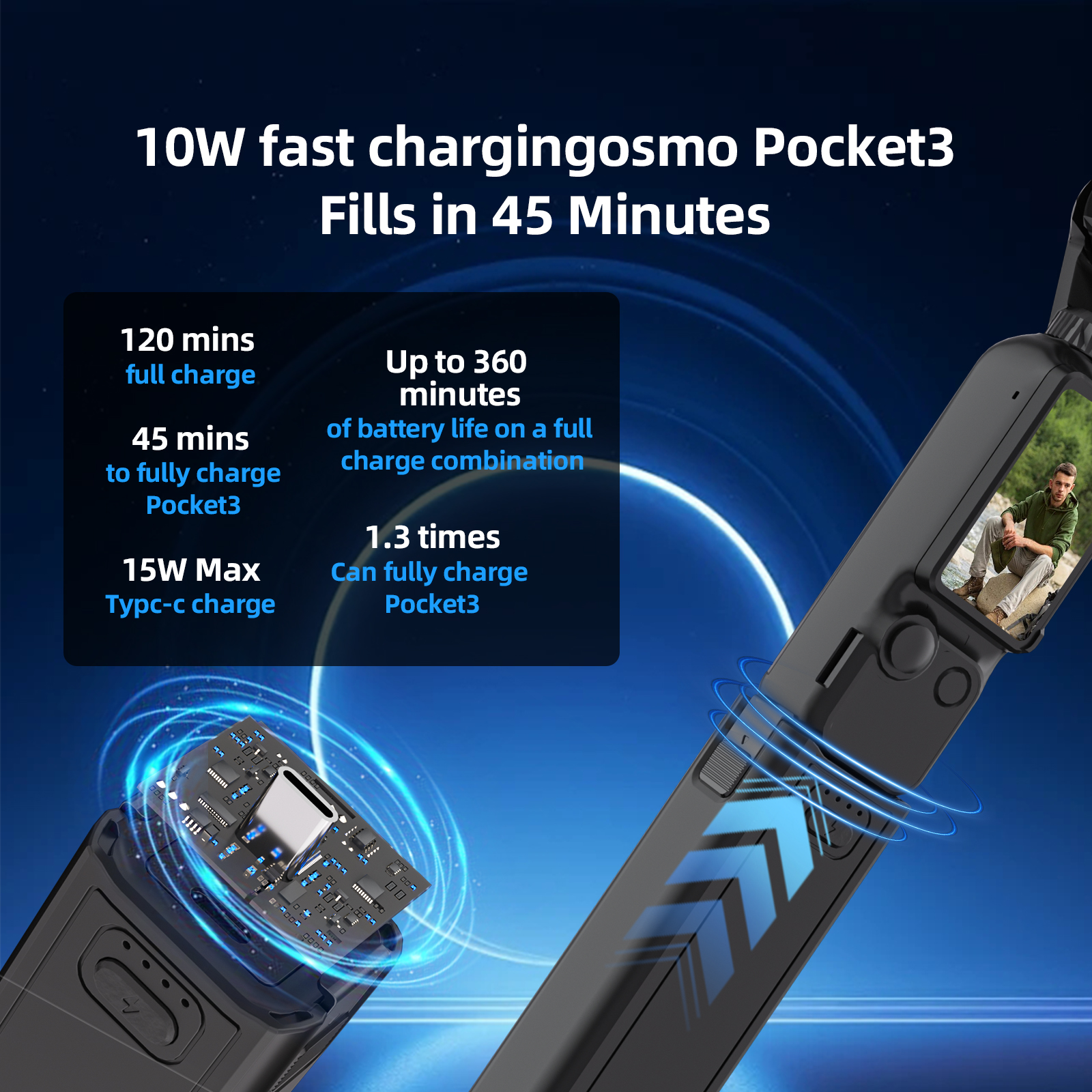 Action Camera Charging Handle  - Wedding Power Supply recension och pris