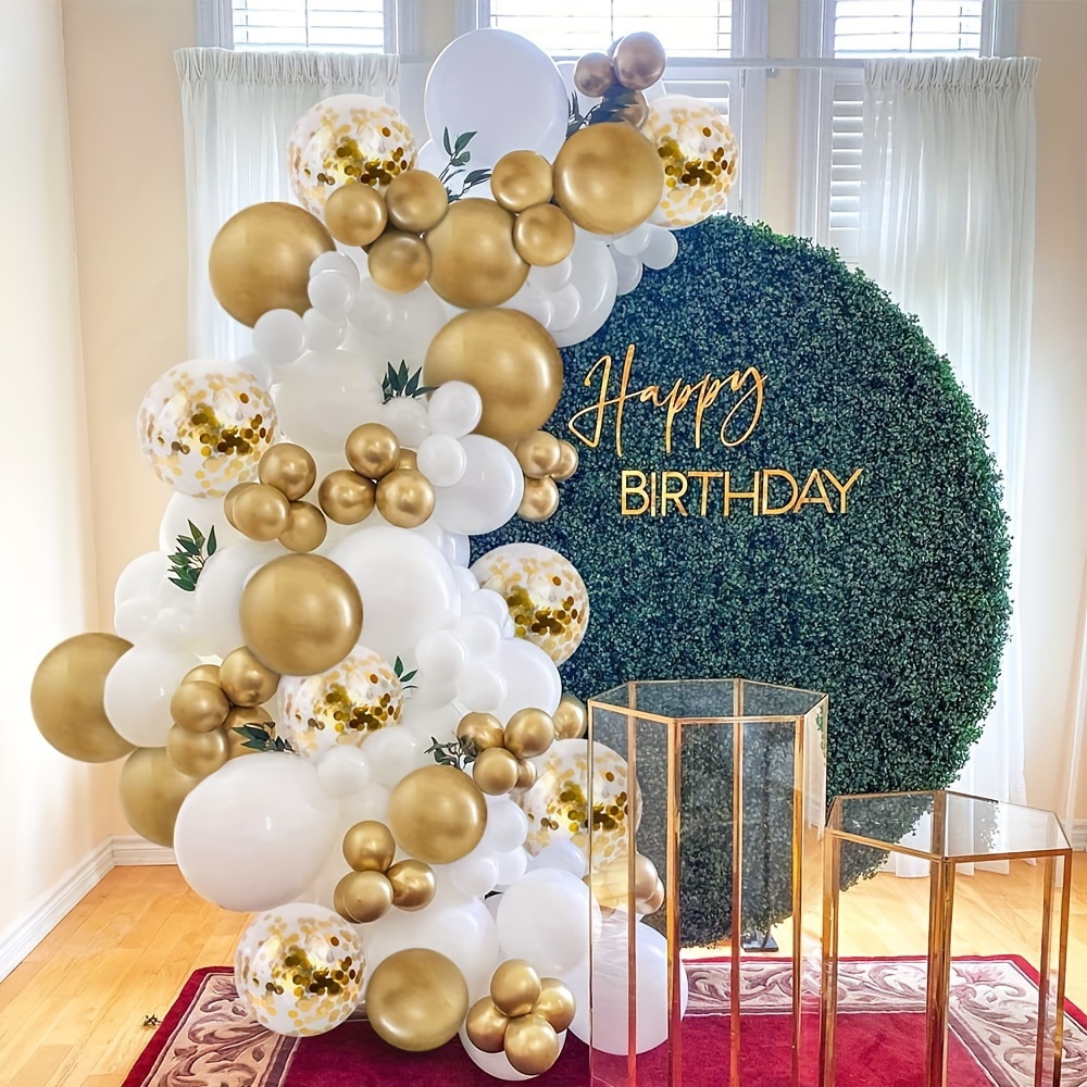 101pcs White Golden Balloons G - Wedding Day Supply Kit recension och pris