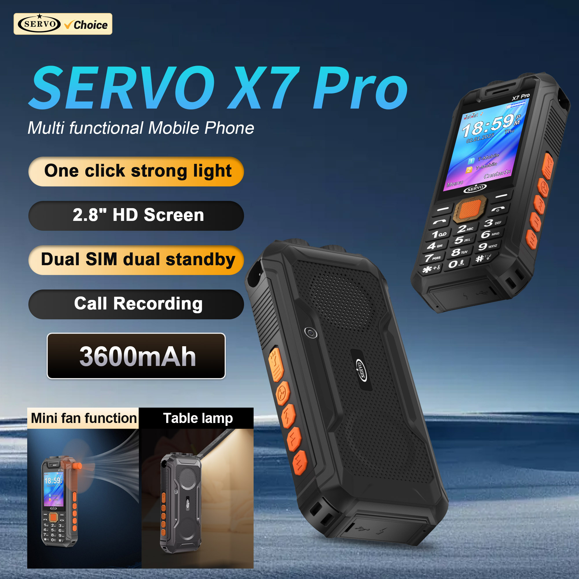 SERVO X7 PRO Mini Fan Mobile P - Wedding Power Supply recension och pris