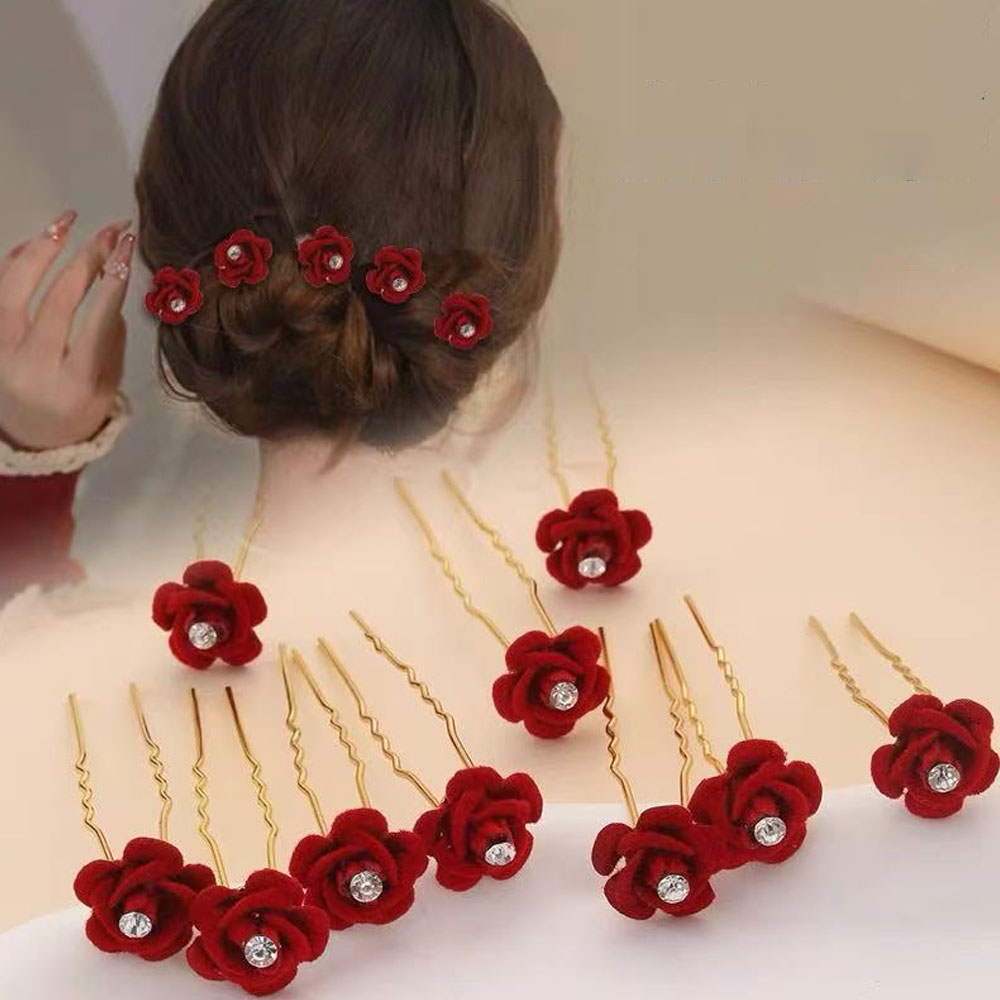 10Pcs Rose Hair Accessories We - Wedding Supply Store recension och pris
