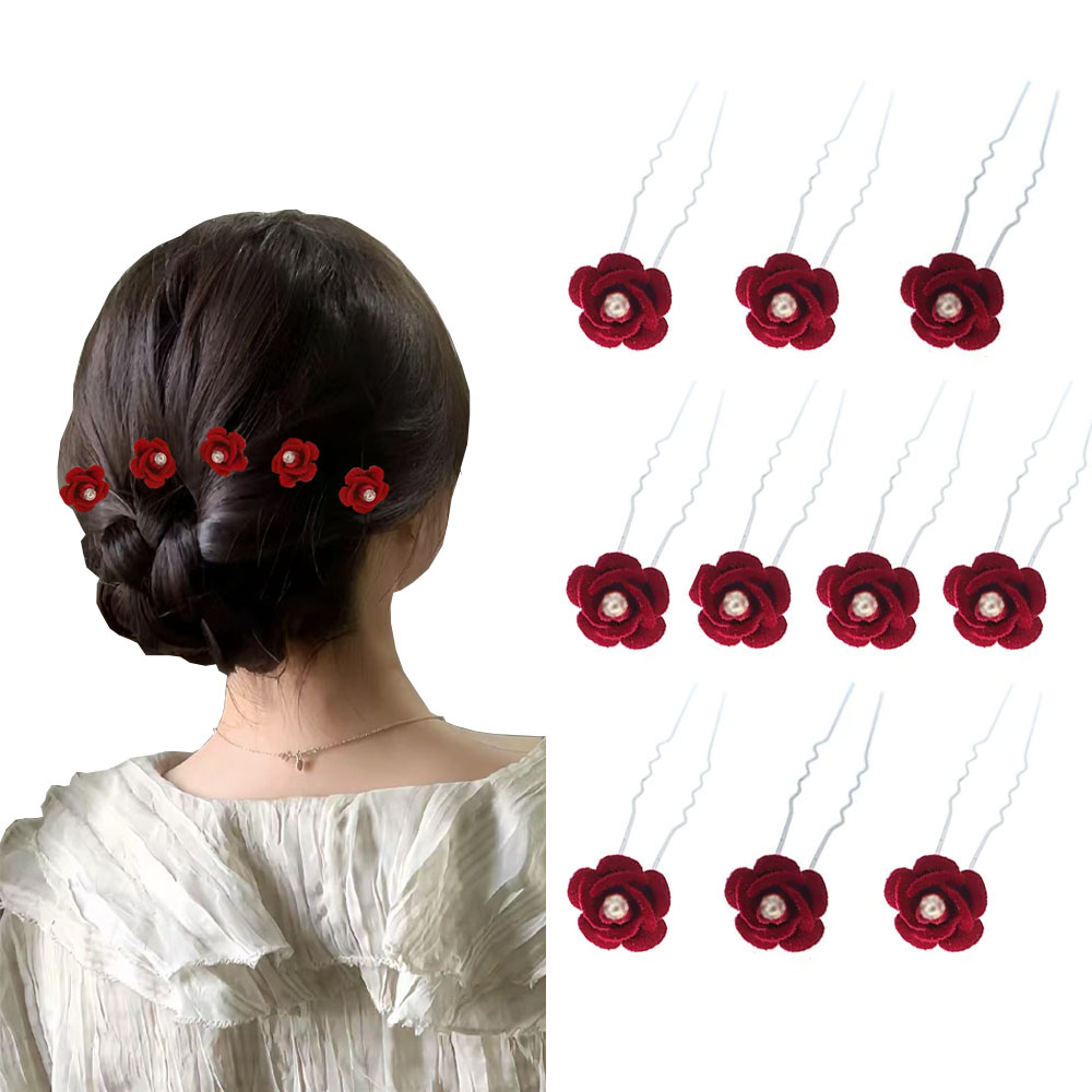 10Pcs Rose Hair Accessories We - Wedding Supply Store recension och pris