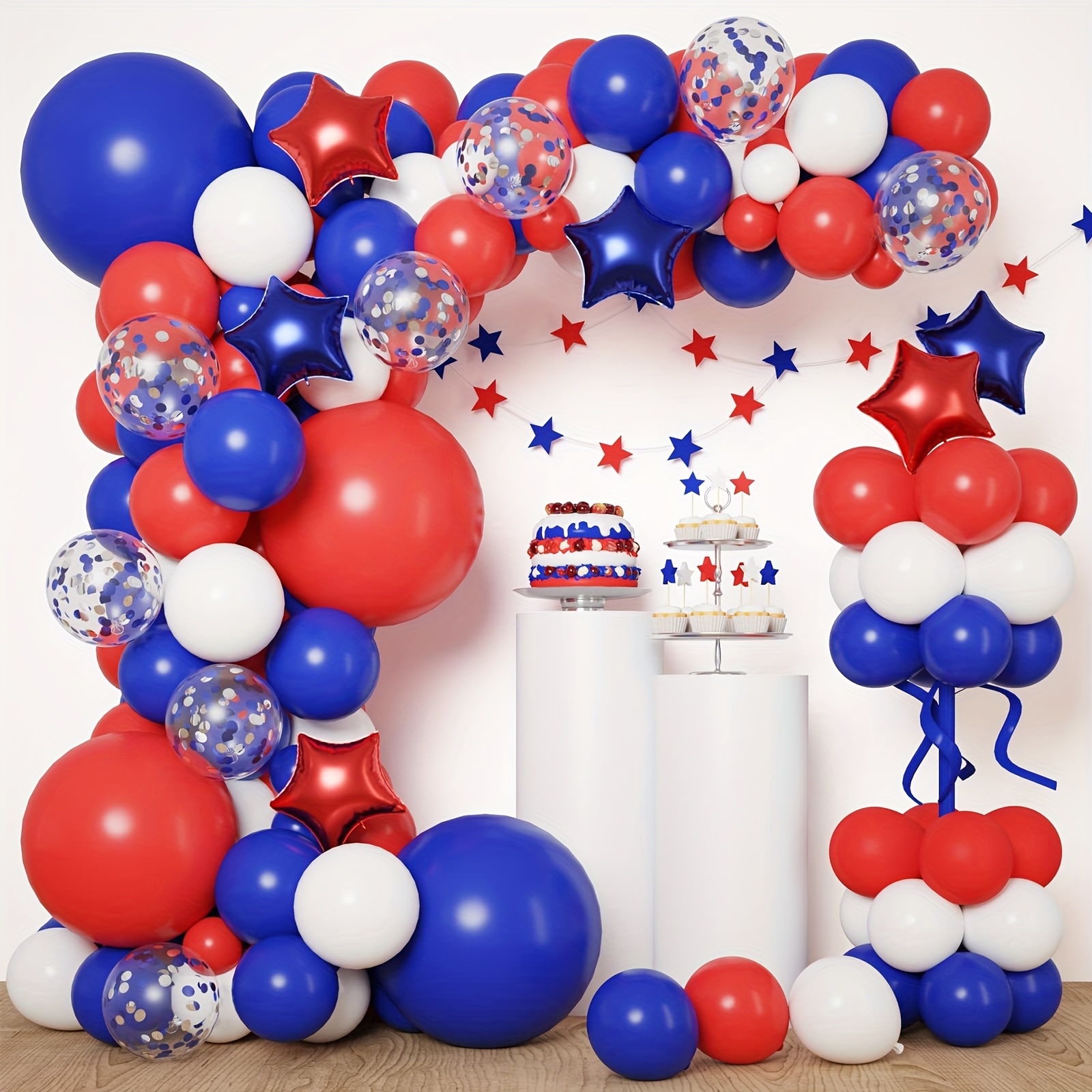 158pcs Red White Blue Patrioti - Wedding Day Supply Kit recension och pris