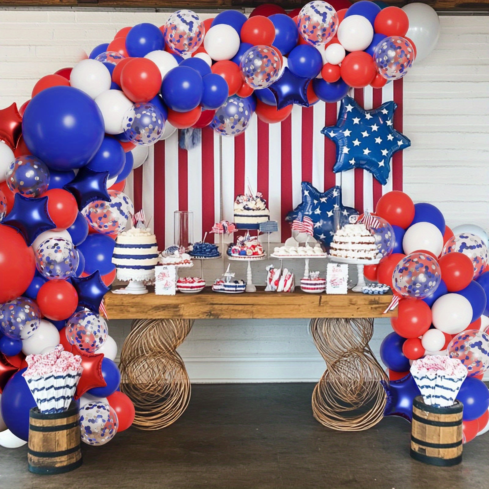 158pcs Red White Blue Patrioti - Wedding Day Supply Kit recension och pris