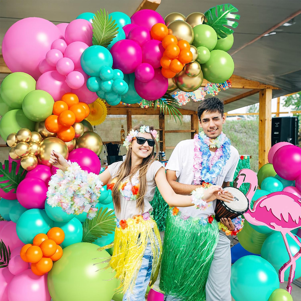 138Pcs Summer Tropical Balloon - Wedding Day Supply Kit recension och pris