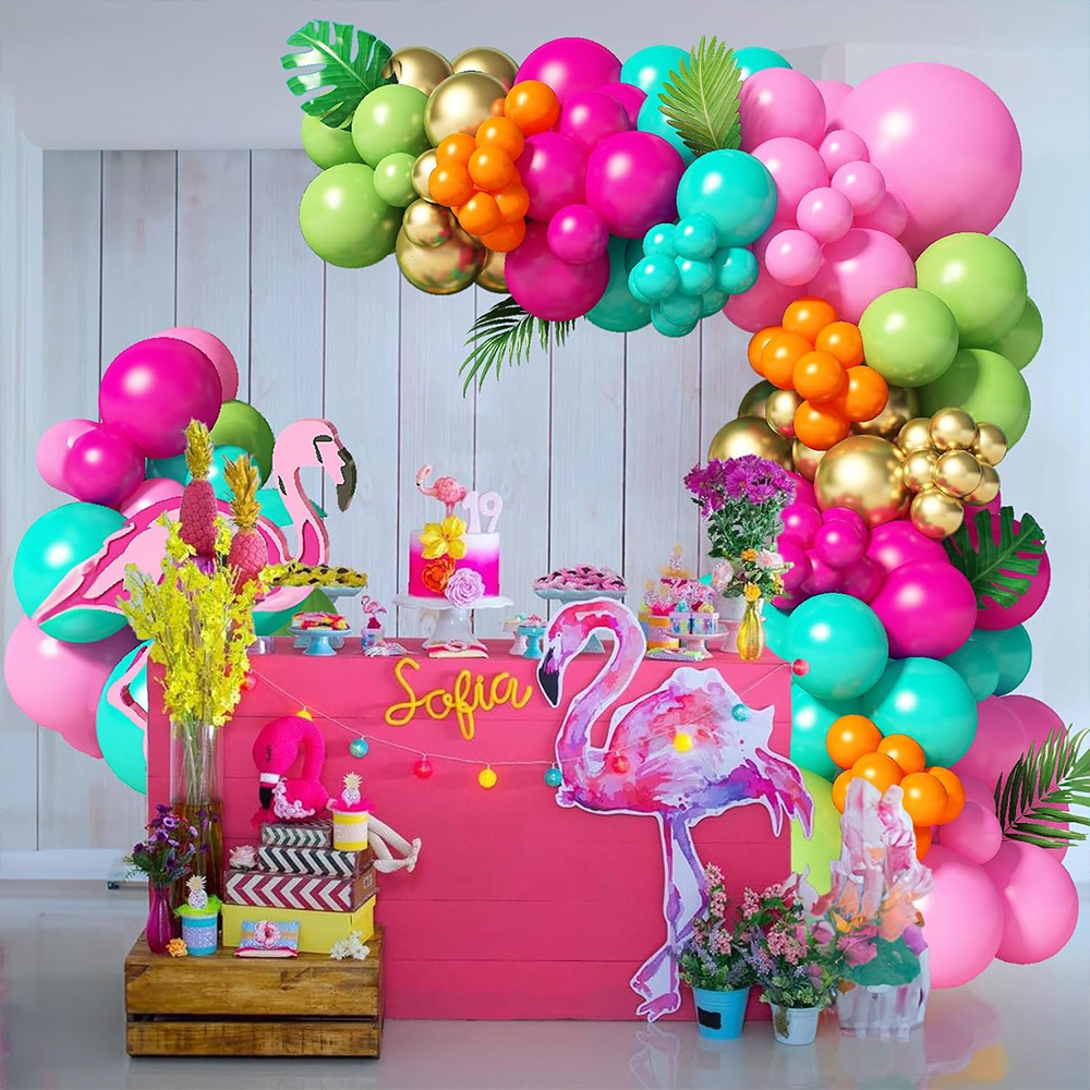 138Pcs Summer Tropical Balloon - Wedding Day Supply Kit recension och pris