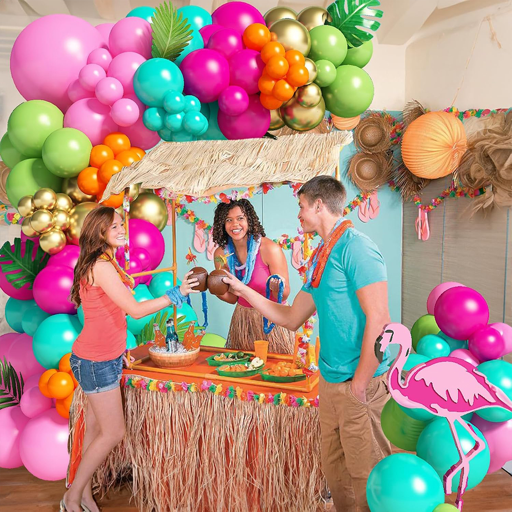 138Pcs Summer Tropical Balloon - Wedding Day Supply Kit recension och pris