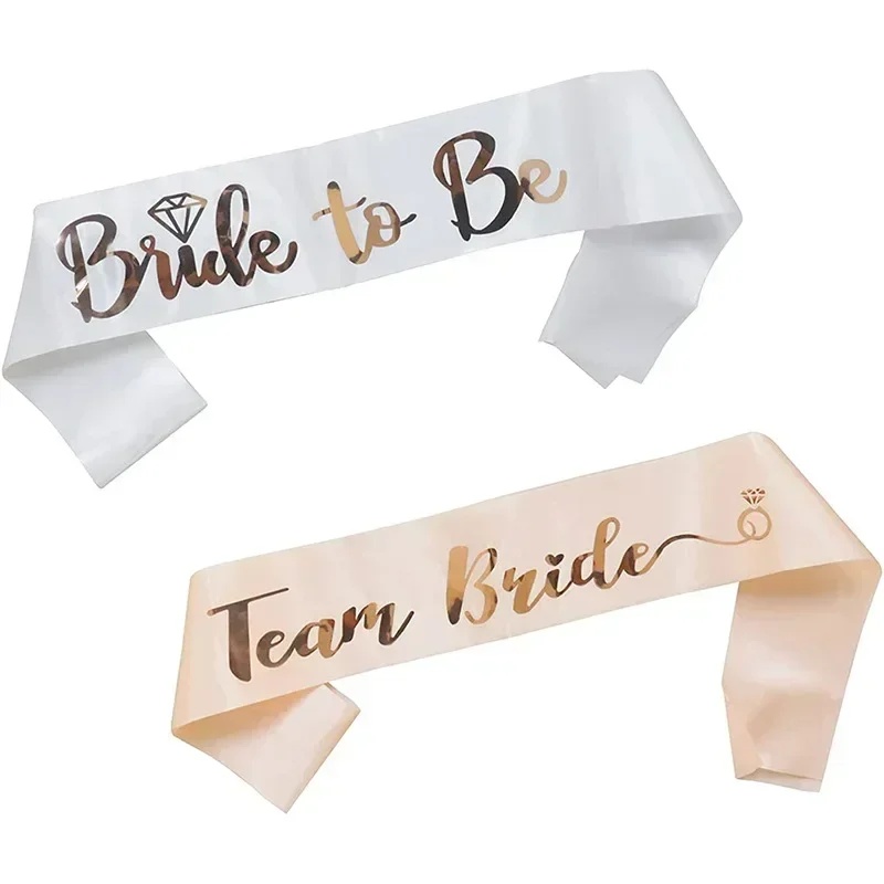 1 Set Bridal Sash Rose Gold De - Bride Tribe Sash recension och pris