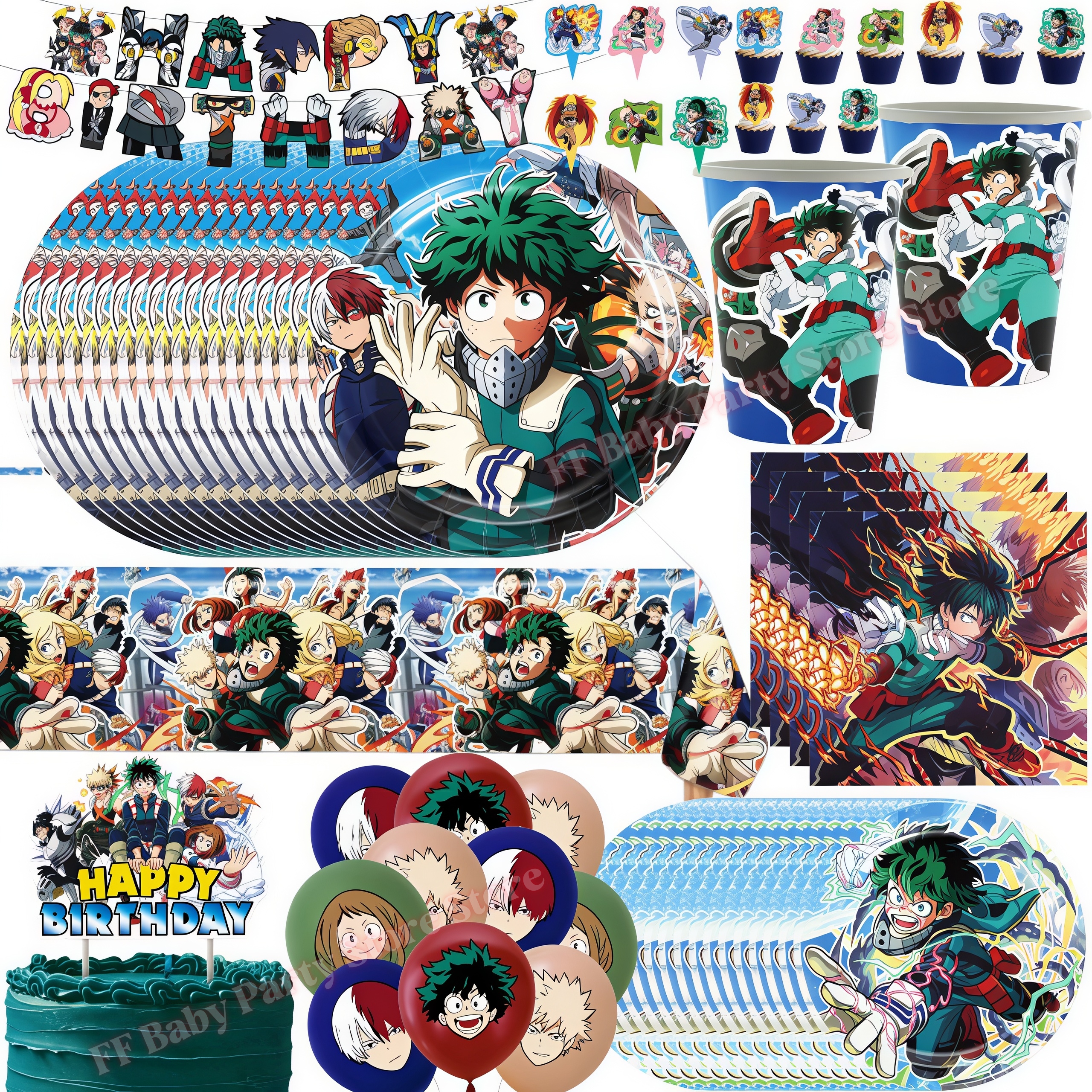 My Heroed Academia Birthday Pa - Wedding Day Supply Kit recension och pris