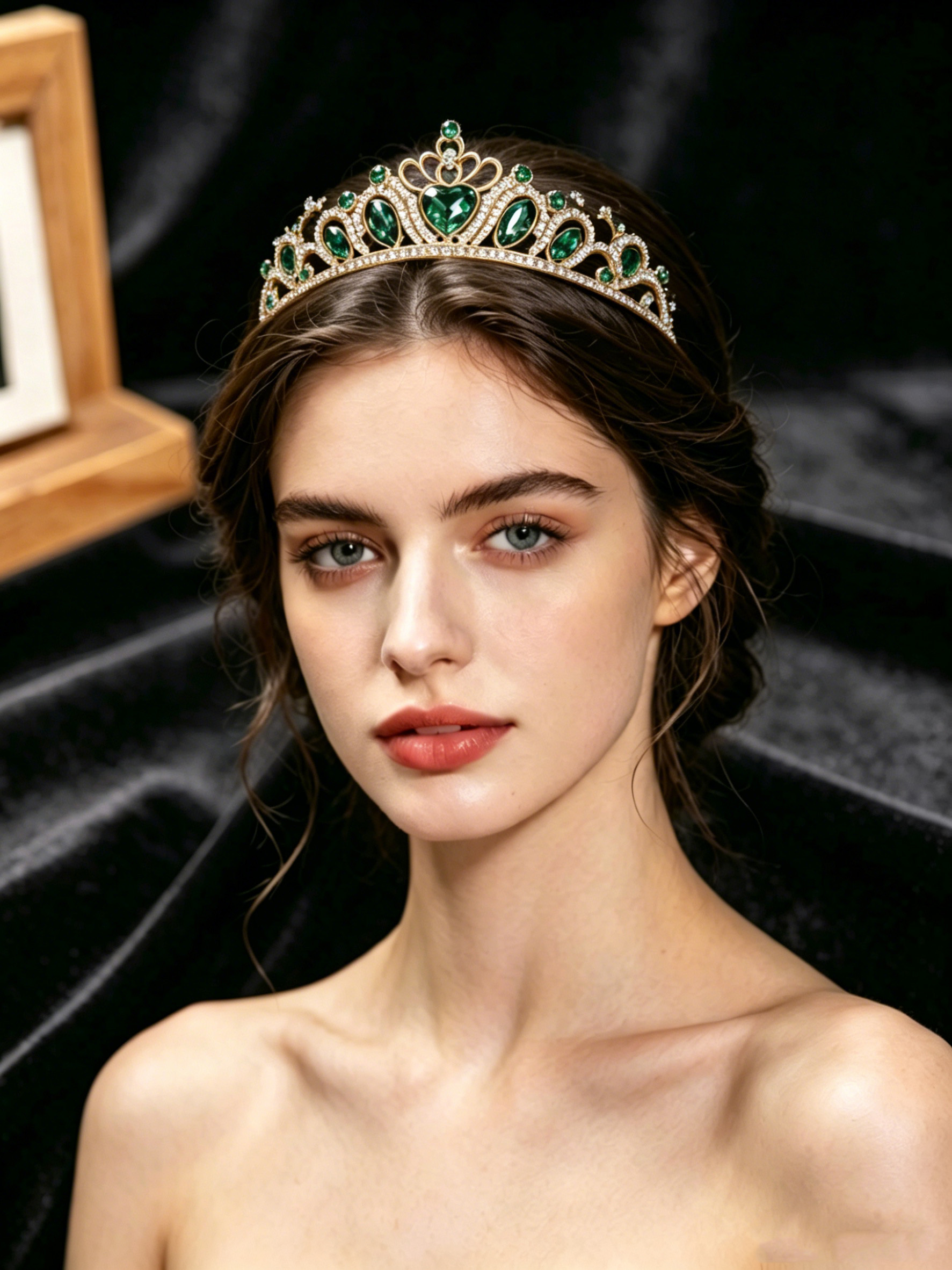 Retro Heart-Shaped Emerald Gre - Wedding Shop recension och pris