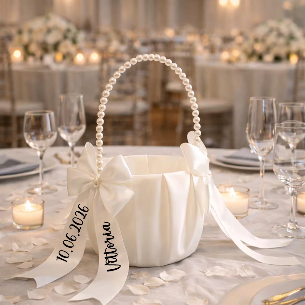 Custom Name Flower Girl Basket - Wedding Ceremony Supply recension och pris