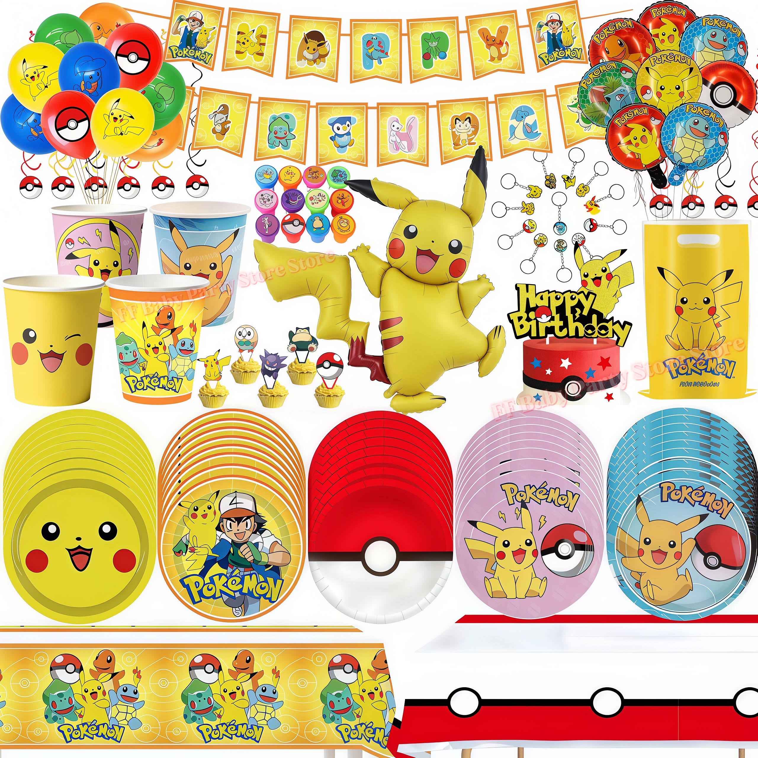 PokeMons Birthday Party Decora - Wedding Day Supply Kit recension och pris