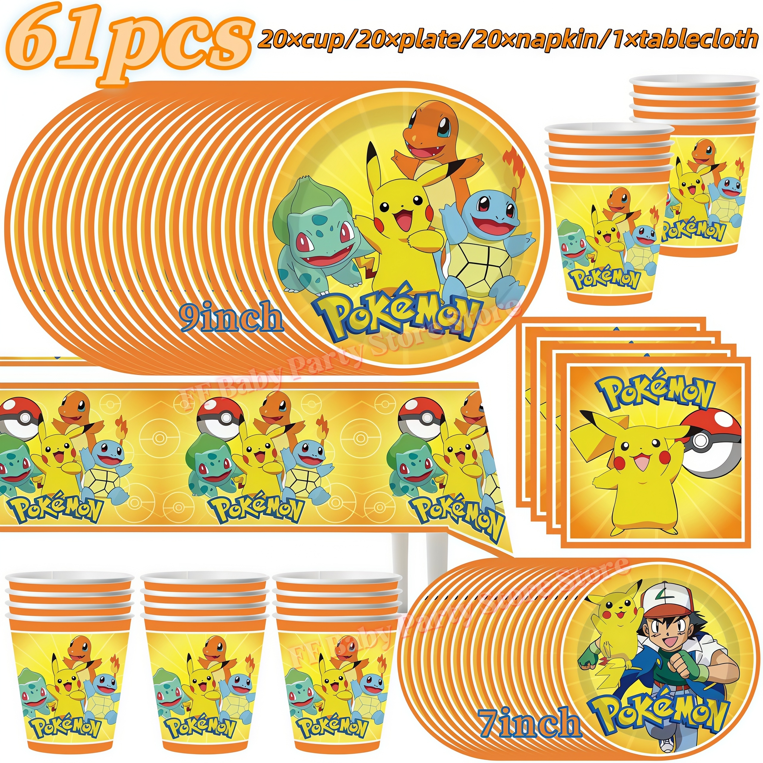 PokeMons Birthday Party Decora - Wedding Day Supply Kit recension och pris