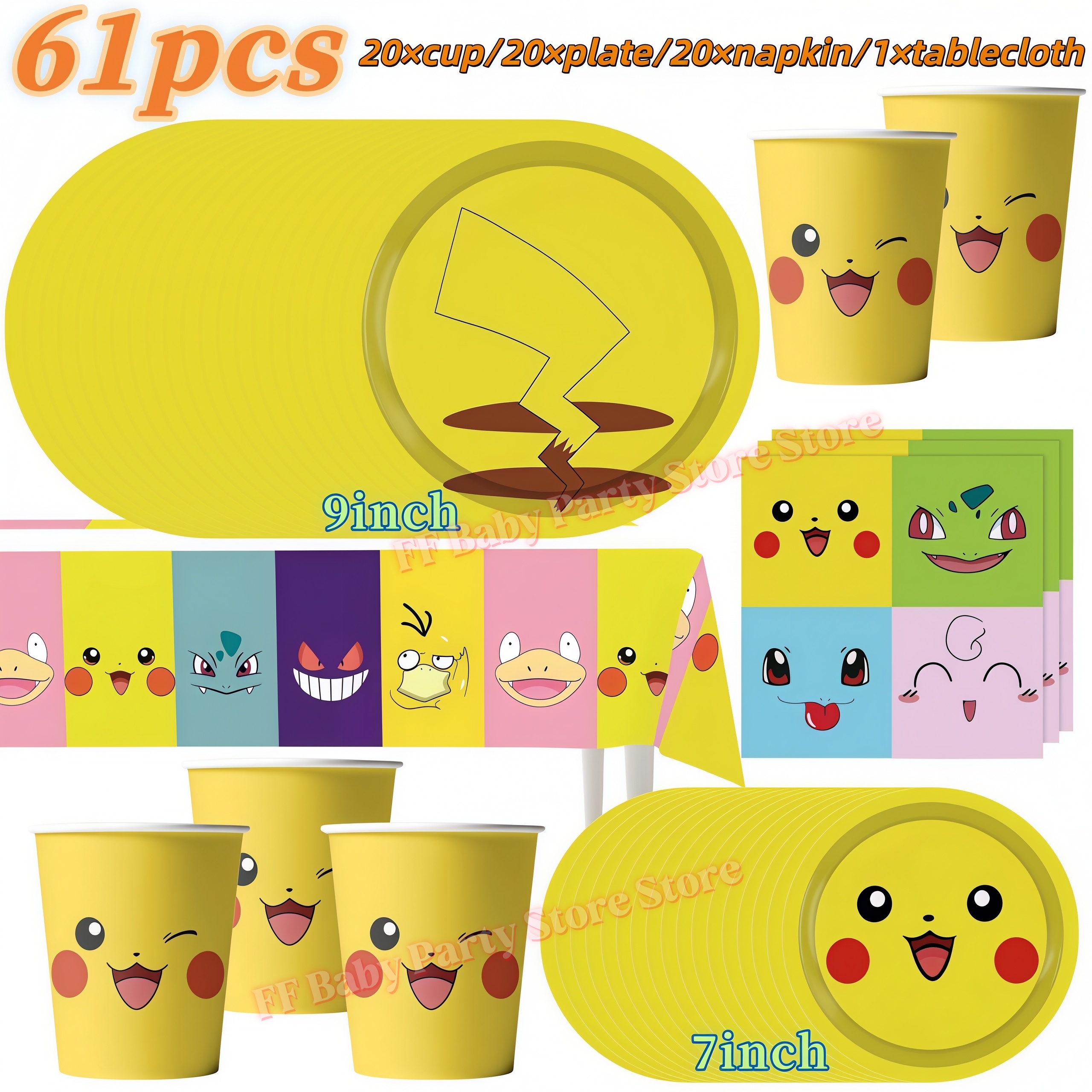 PokeMons Birthday Party Decora - Wedding Day Supply Kit recension och pris