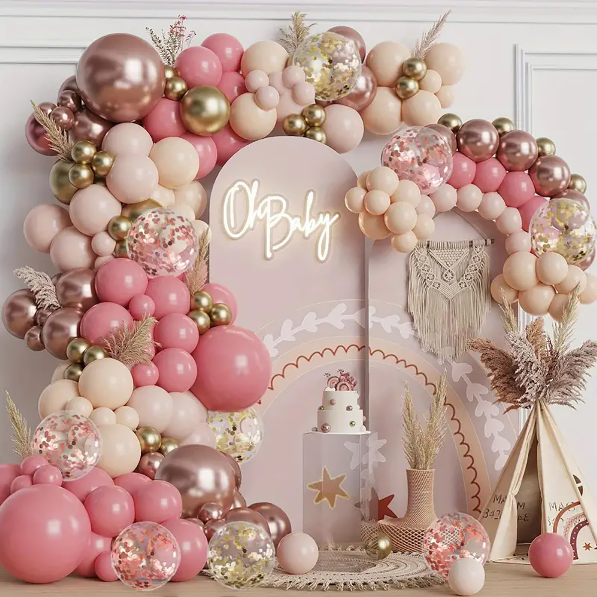 137pcs Vintage Pink Rose White - Wedding Day Supply Kit recension och pris