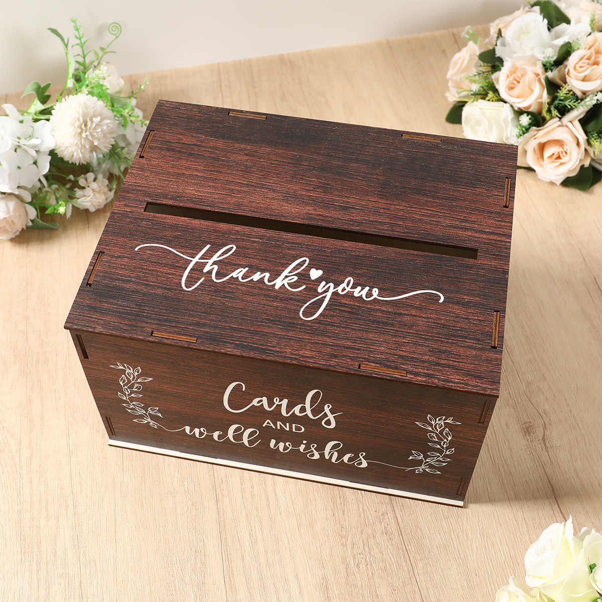 Wedding Card Box with Lid Wood - Wedding Supply Rentals recension och pris