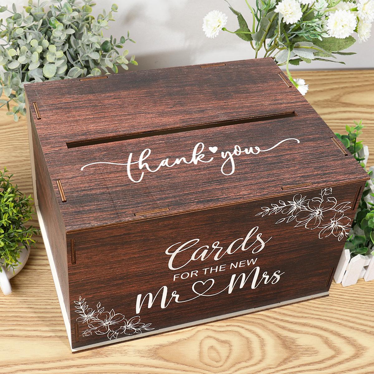 Wedding Card Box with Lid Wood - Wedding Supply Rentals recension och pris