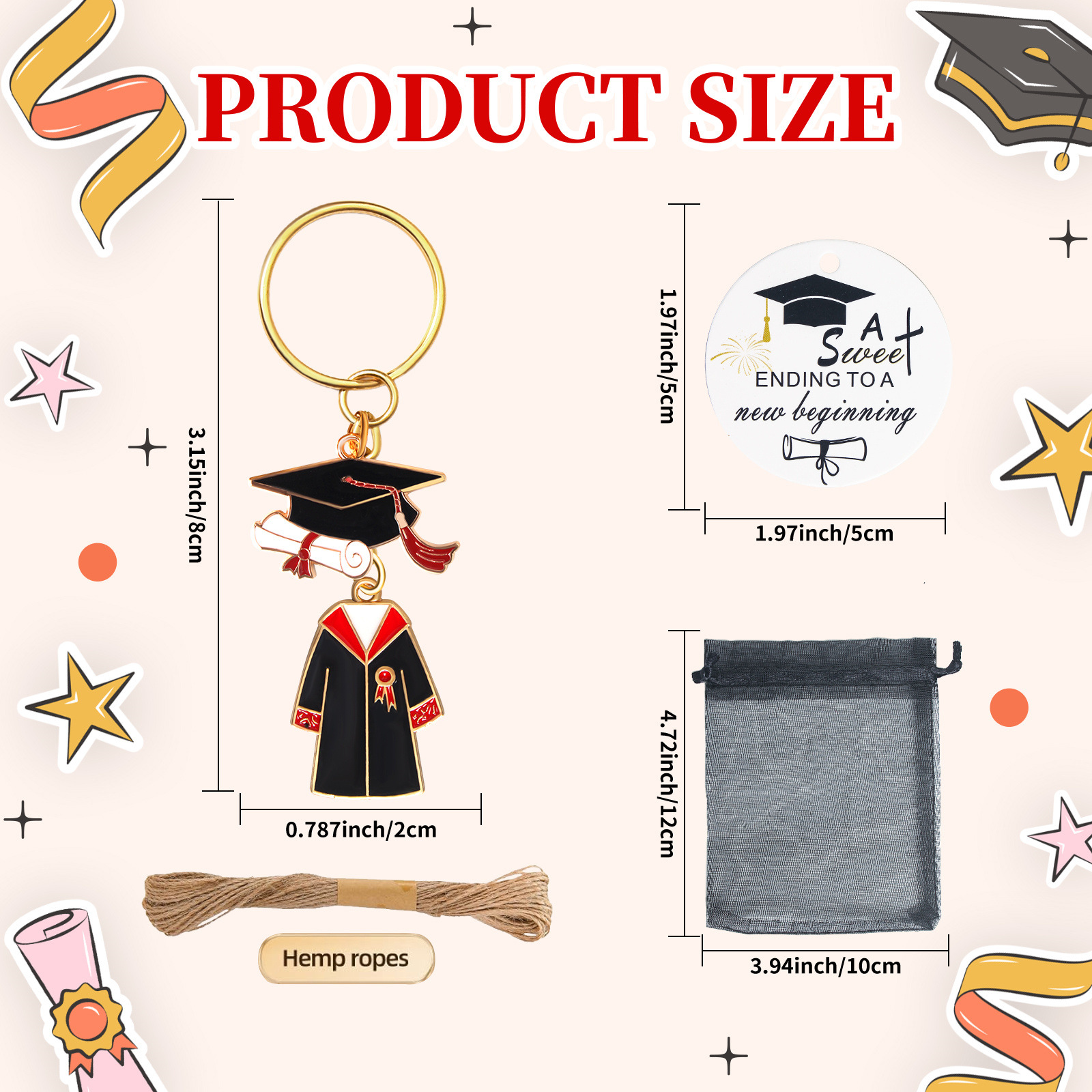 20 Sets Doctoral Cap Graduatio - Wedding Ceremony Supply recension och pris