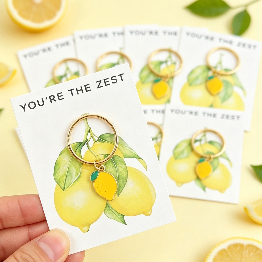 7 Chic Lemon Keychains, Includ - Wedding Yes recension och pris