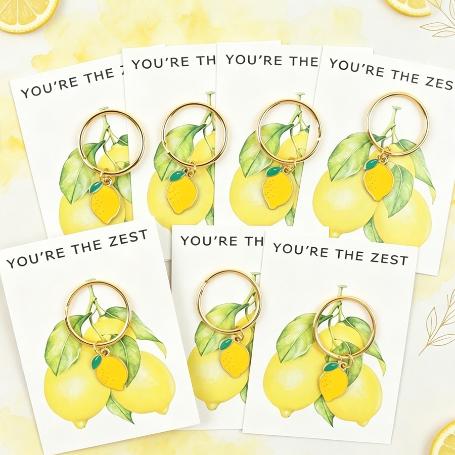 7 Chic Lemon Keychains, Includ - Wedding Yes recension och pris