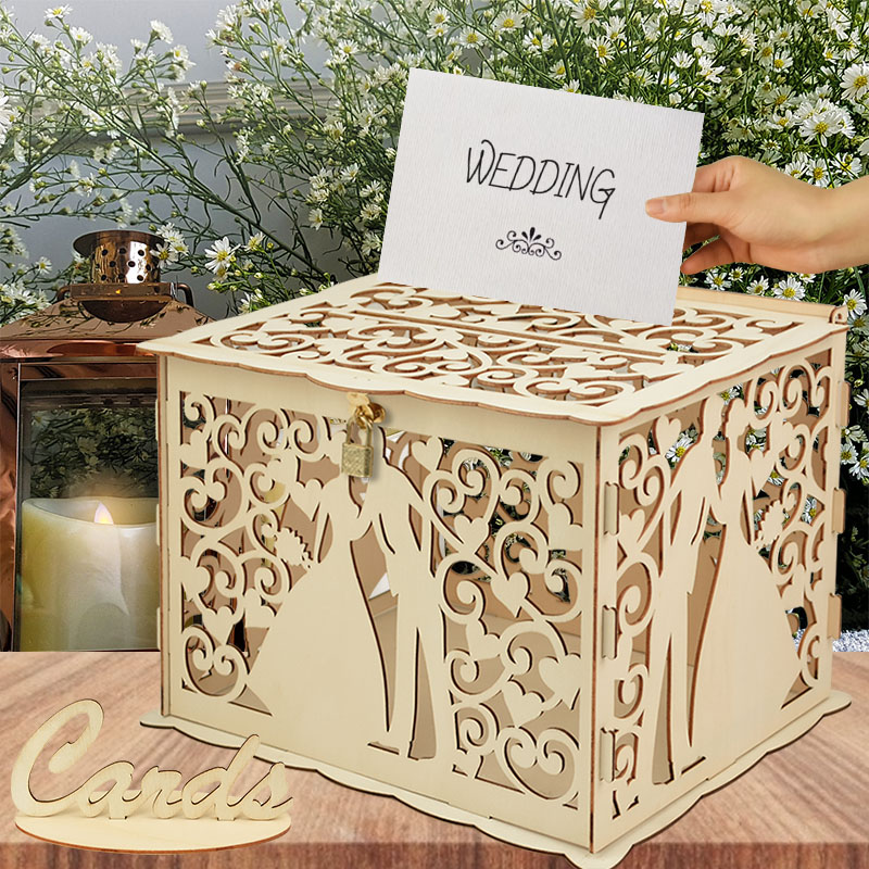 Wedding Wooden Gifts Card Boxe - Wedding Supply Rentals recension och pris