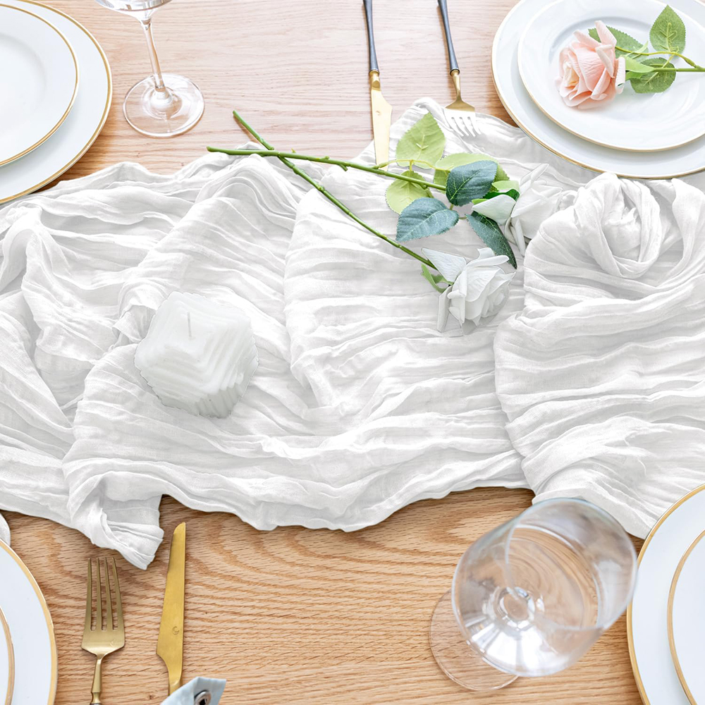 White Cheesecloth Table Runner - Wedding Supply Rentals recension och pris