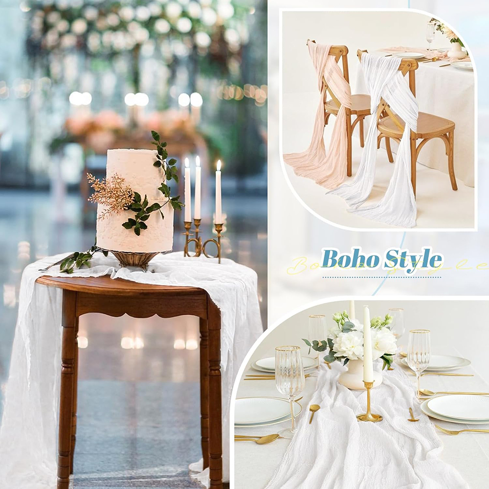 White Cheesecloth Table Runner - Wedding Supply Rentals recension och pris